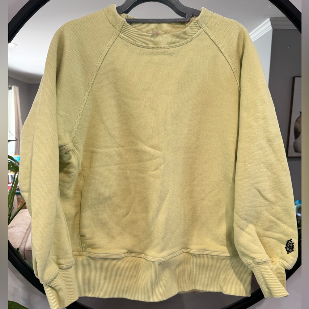 Free People a cut above crewneck in the color moss - Picture 2 of 5